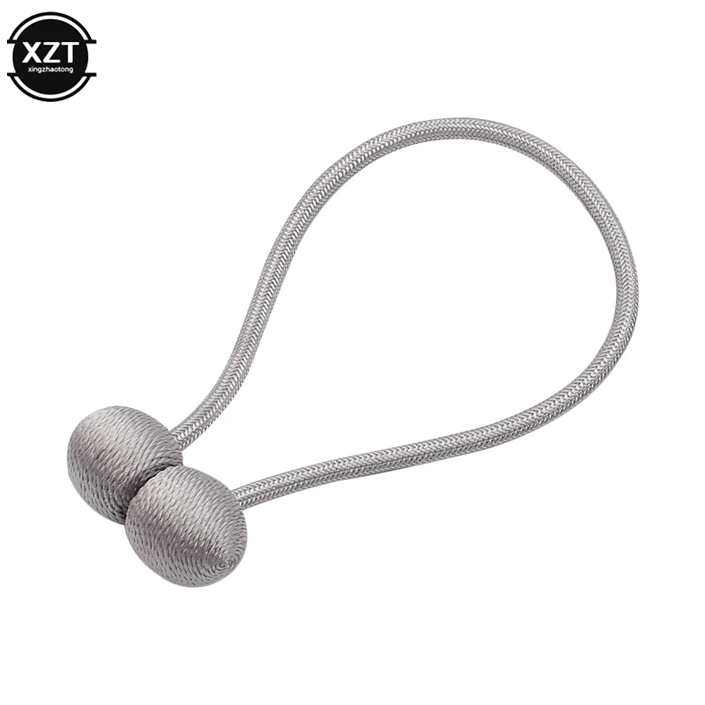 1 stks Magnetische Bal Gordijn Tie Rope Backs Terugloopsper Touw Kronkelende Gesp Clips Accessoire Staven Haak Houder Home Decoraties