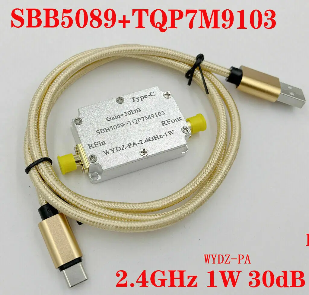 SBB5089 + TQP7M9103 2.4GHz 1W mikrofalówka RF moduł wzmacniacza mocy szynka Radio AMP TYPE-C