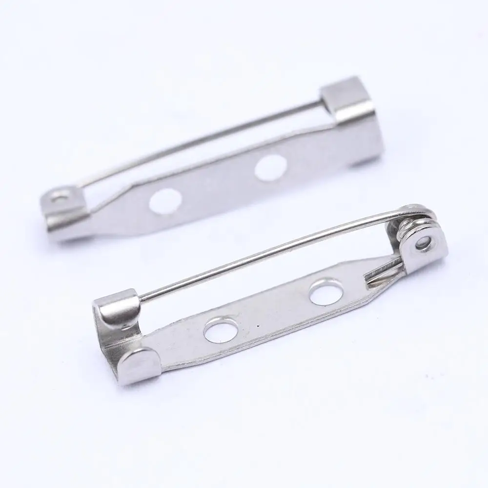 

50pcs stainless steel brooch pin base backs diy bezel blank brooches for jewelry making 14mm 17mm 19mm 25mm 32mm