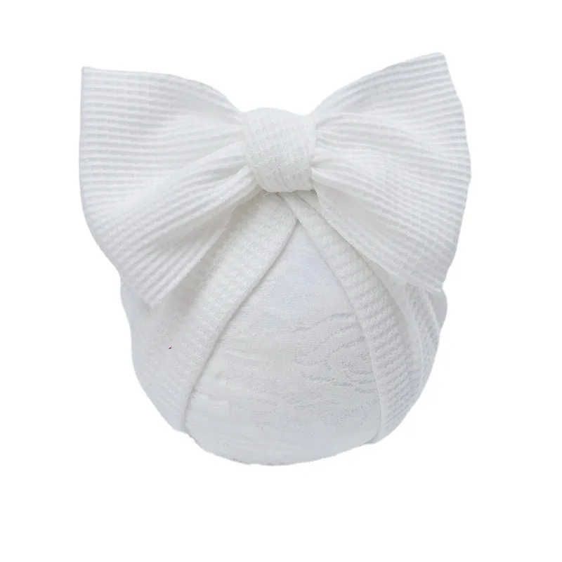 

Solid Baby Cotton Knitted Bows Beanies Bowknot Turban Hats Sweet Soft 0-3T Elastic Caps for Newborn Baby Boy Girls Headwraps