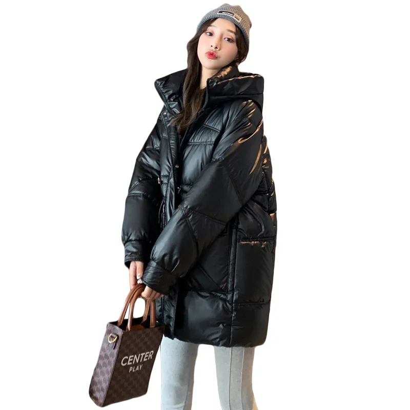 Heldere Thicken Parka Vrouwen Rits Capuchon Katoen Gewatteerde Jas 21 Winter Koreaanse Warm Uitloper Losse Parka Feminina LD2220