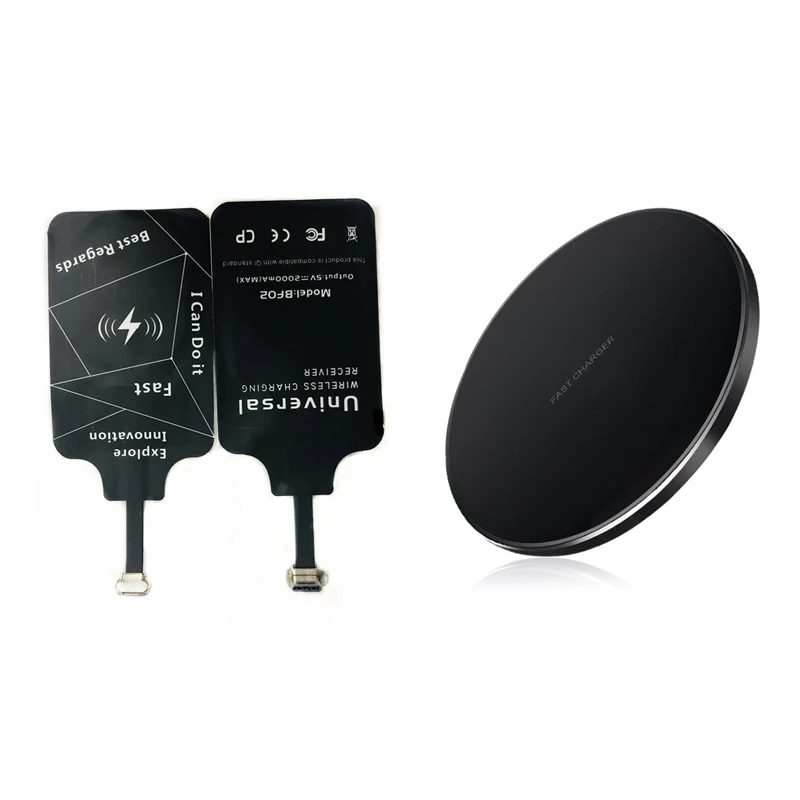 15W Qi Wireless Charger Pad+10w Type-c Receiver For Xiaomi Poco F4 F3 F2 Pro M3 M4 Pro X3 X4 Pro NFC 5G