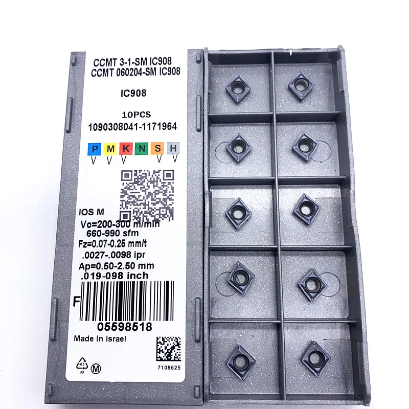 CCMT060204 CCMT060208 SM IC907 IC908 карбидный токарный станок с ЧПУ CCMT 060204 060208 IC 907 908 токарный металлический инструмент