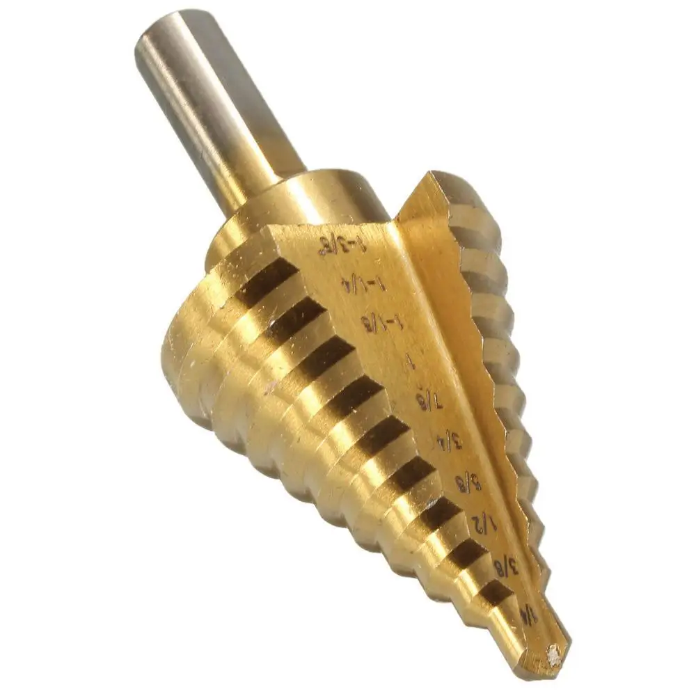 ROLKETU 1/4 'ถึง1-3/8' ไทเทเนียม10ขั้นตอนเจาะBit HSS Cobalt Unibitเครื่องมือสำหรับแผ่นโลหะ