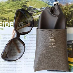 1Pc Soft PU Leather Drawstring Glasses Pouch Sunglasses Protector Women Men Eyeglasses Protective Case Cover Eyewear Storage Bag