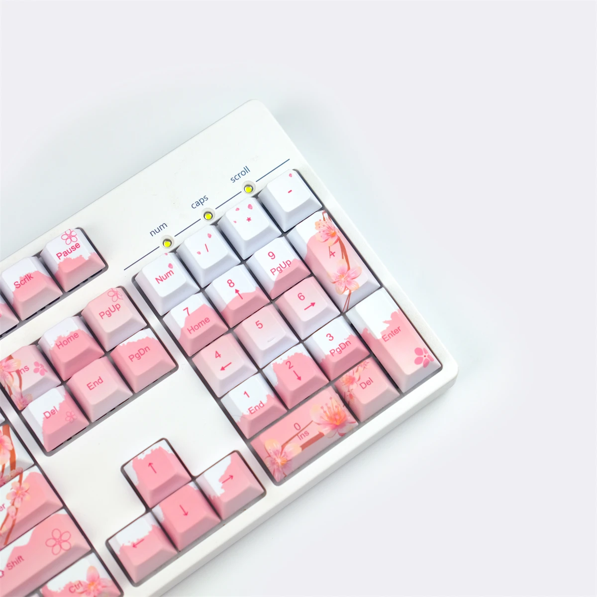 108 Keys Sakura Keycaps PBT 5 Face No Root Dye-Sublimation Keycap Cherry Profile For GH60 64 68 84 96 87 104 Layout Keyboard