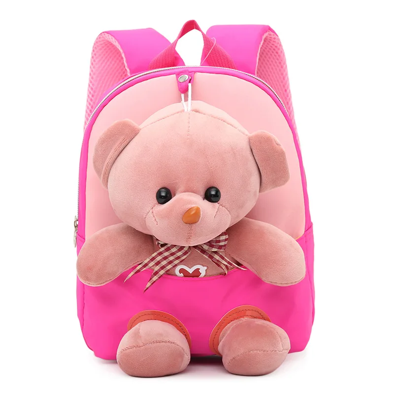 2024 Plush Bear School backpack kids Cartoon Cute backpacks for children lightweight kids bag waterproof kindergarten backpack