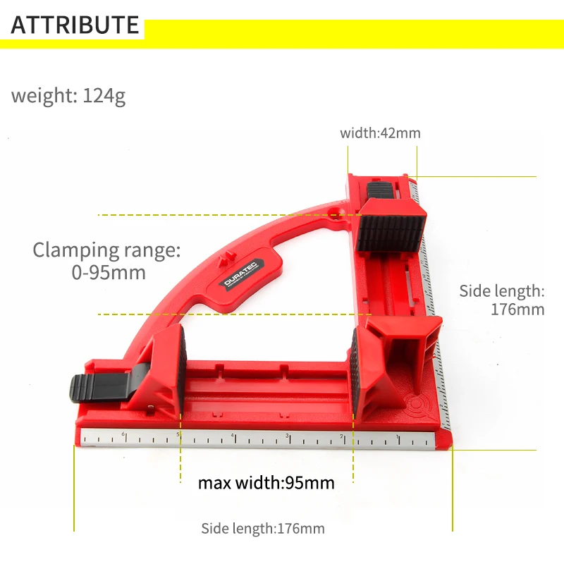 Regolabile 90 Gradi Angolo Morsetto Ad Angolo Retto Clip di Plastica Angolo Morsetto Di Legno Cornice Carpenteria Morsetti per la Lavorazione Del