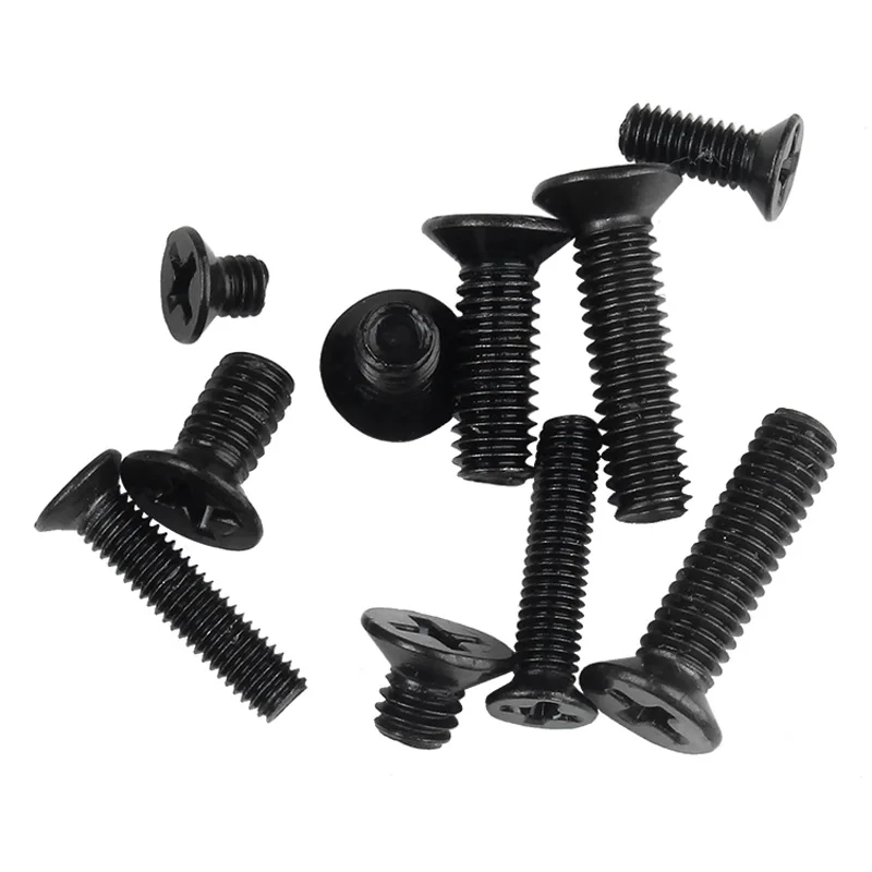 860 pces escareado cabeça plana phillips parafusos kit m1.2/1.4/1.7/2/2.5/3 pequeno parafuso de aço mini computador portátil portátil parafuso conjunto