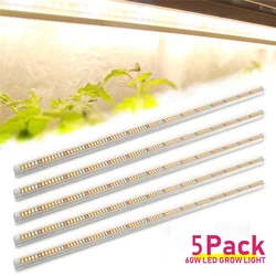 5 pçs/lote 60w espectro completo led cresce a luz 120cm t8 tubo planta phytolamp crescer lâmpada para interior flor vegs sementes crescer tenda