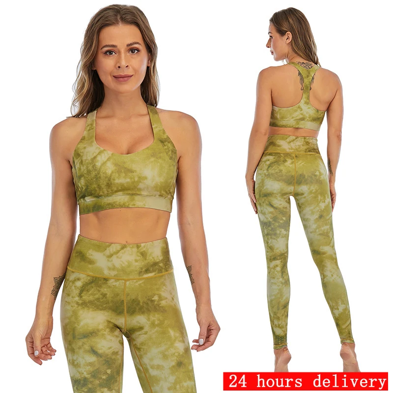 

Unstitched exercise suit for women, yoga suit, high waist exercise pants, exercise wear, bra + leggings, new print