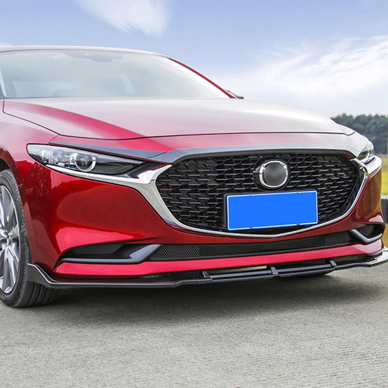 Auto Accessories For Mazda 3 Axela Sedan Bp 2019 2020 Car Carbon Fiber Front Fog Light Lamp Cover Trim Molding Bezel Garnish