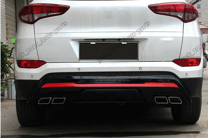 Red Auto Rear Bumper Anti-collision Board Spoiler Guard For Hyundai Tucson 2015-