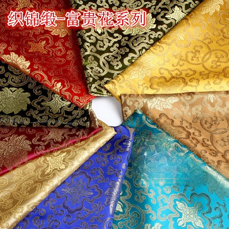 Chinese Ancient Costume jacquard Brocade Cloth Baby Clothes Kimono Cos Silk Satin Sewing Damask Rich Fabric