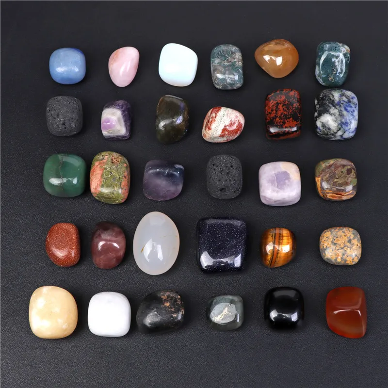 50-100g Reiki Natural Agat Amethyst Jaspers Polishing Rock Yoga Energy Healing Stone Ornament Handicraft Fish Tank Decorating