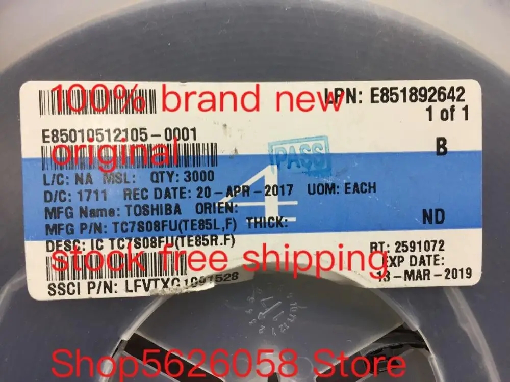 TC7S08FU(TE85L,F) TC7S08FU SC70-5  100% new original freeshipping 50PCS/LOT STOCK