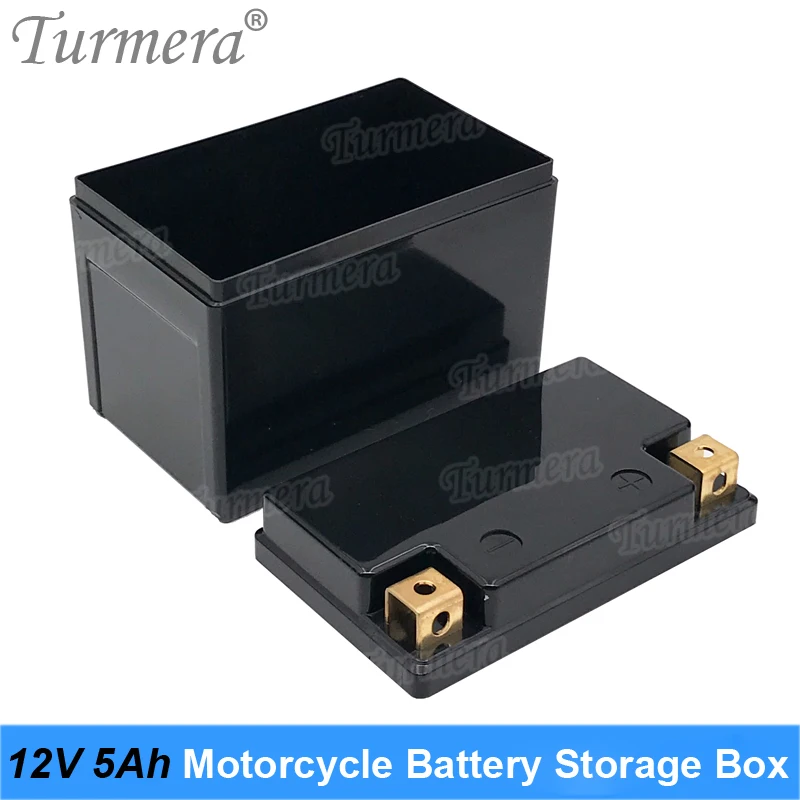 Turmera 12V 5Ah 6Ah Motorcycle Battery Storage Battery Box Can Hold 10Piece 18650 Li-ion Battery or 5Piece 32700 Lifepo4 Battery