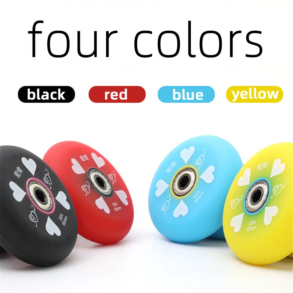【 62 64 68 70 72 76 80mm 】 83A rolki rolki slajdów Slalom łyżwy koła dla dzieci dorosłych jazda na łyżwach kółka rolkowe 4 sztuk/zestaw