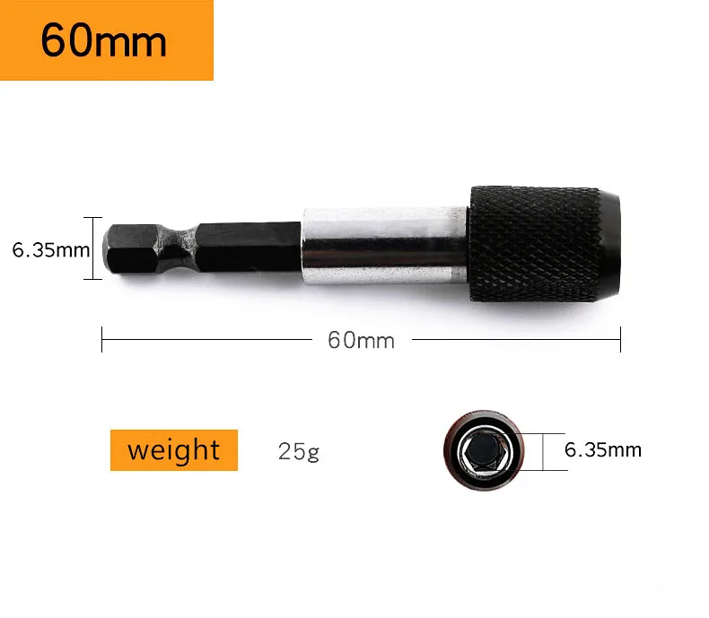 Citop 1/4 Inch Magnetic Electric Screwdriver Extension Bit Holder 60/100/150mm Quick Release Screwdriver Holder Extension Bar