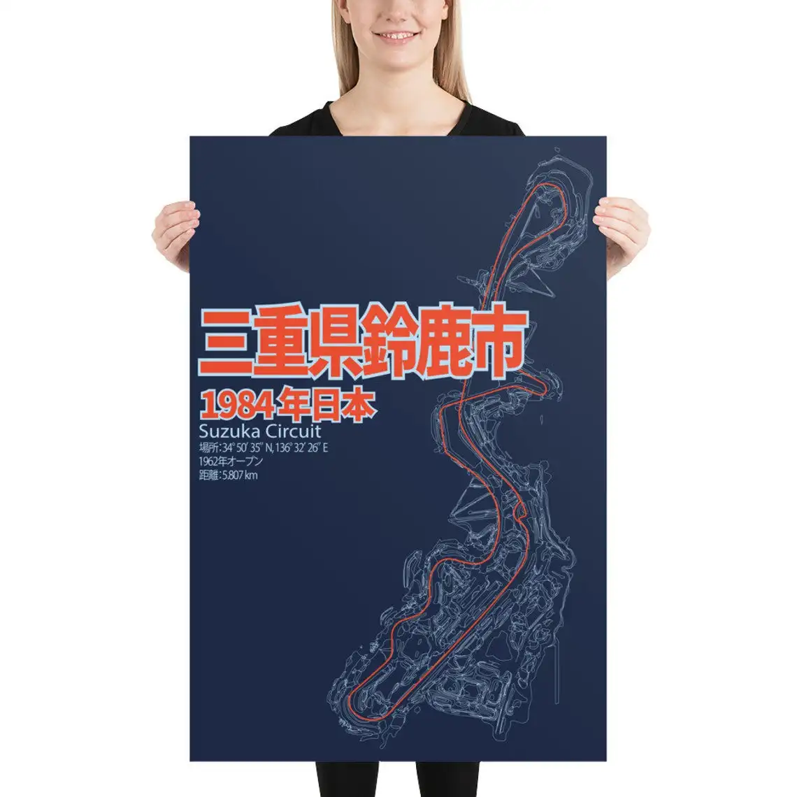 

1984 Japan Suzuka Circuit AUTOMOBILE Classic Car Poster Print On Canvas Painting Home Decor Wall Picture For Living Room