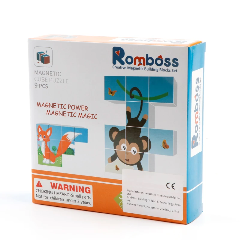 Romboss Magnetic Blocks 3D Puzzles Toy for Children Montessori Learning Educational Toys Animal Cognition Jigsaw Puzzle Games