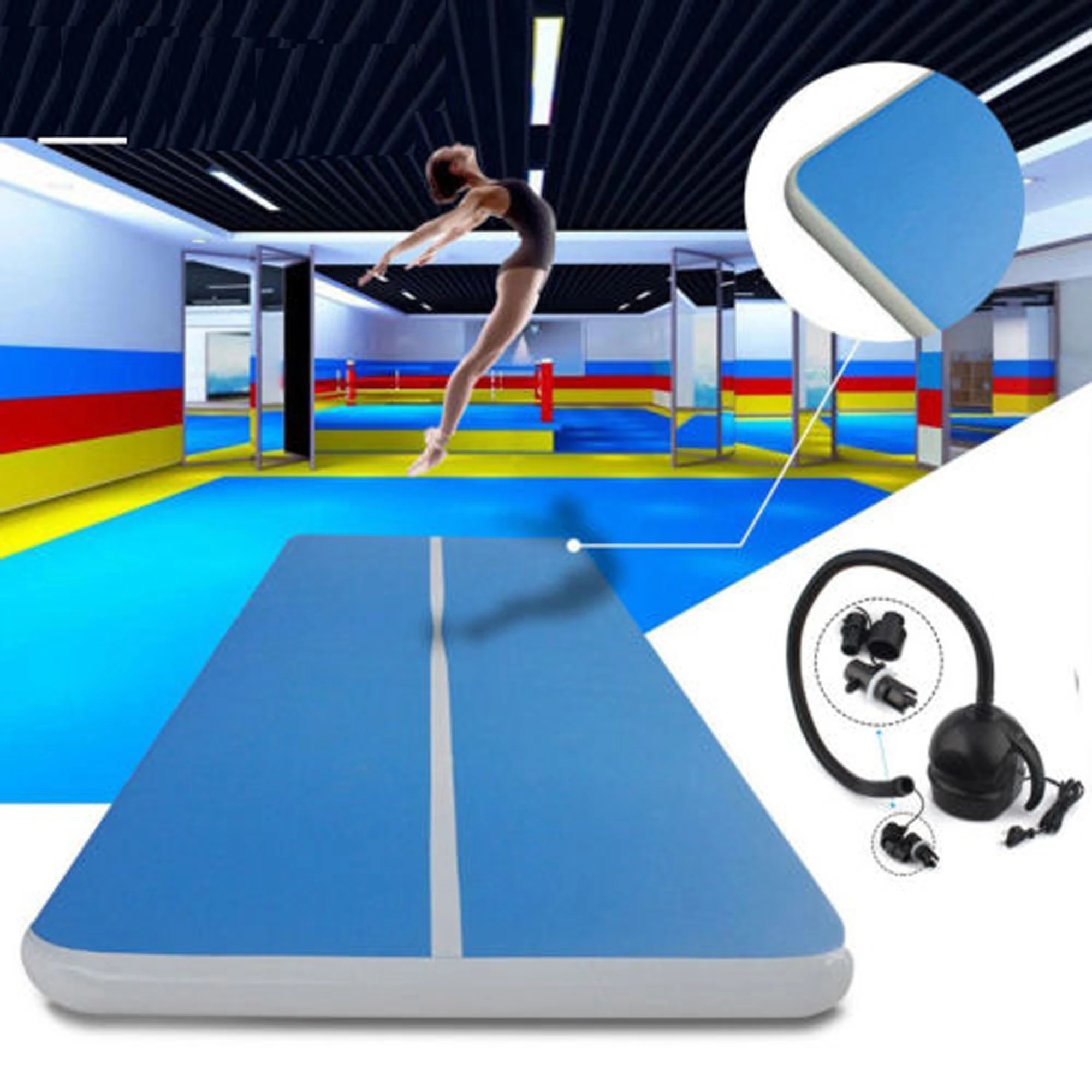 10*1*0.2m Inflatable Air Tumble Track Inflatable Gym Mat Inflatable Air Track Gym Mats With a Pump