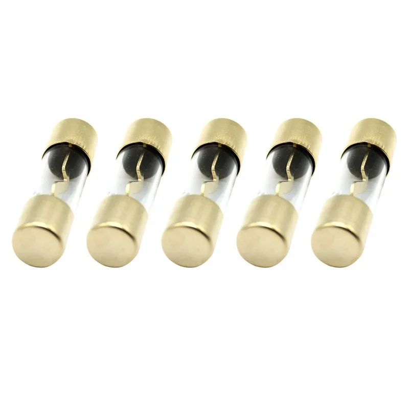5Pcs 60A/80A/100A Fuse tube Fuse Gold Plated Glass AGU Fuse Holder Fuses Pack Car Audio Amp Amplifier New mini fuse