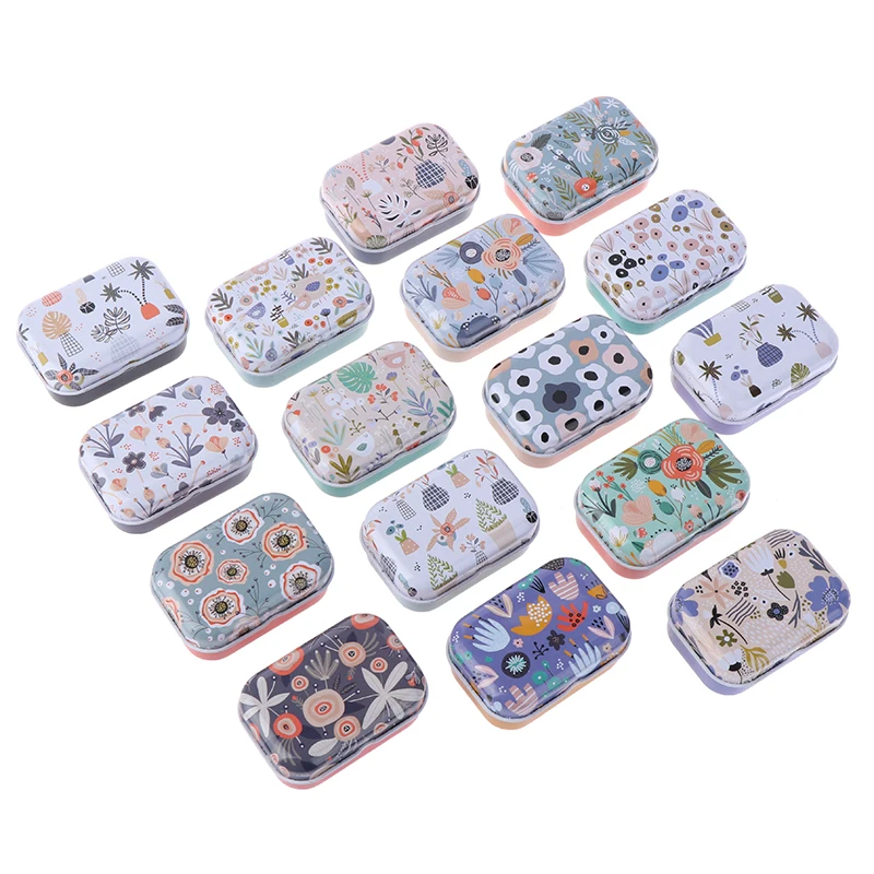 1PC Mini Tin Box Sealed Jar Packing Box Jewelry Candy Box Small Storage Box Cans Coin Earrings Travel Pill Box Random