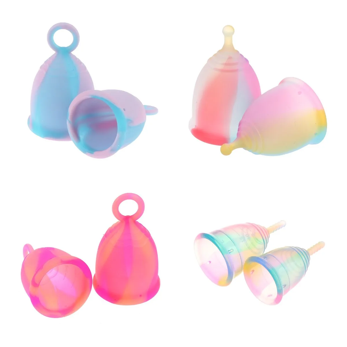 

Colorful Menstrual Cup Medical Grade Silicone Feminine Hygiene Menstrual Lady Women Period Cup Silicone Reusable Menstrual Cup