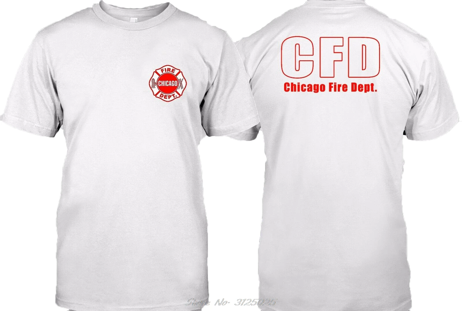 Fashion New Chicago Fire Department Show Tv Show Duty Shirt Rescue T-Shirt Men Cotton Tees Streetwear