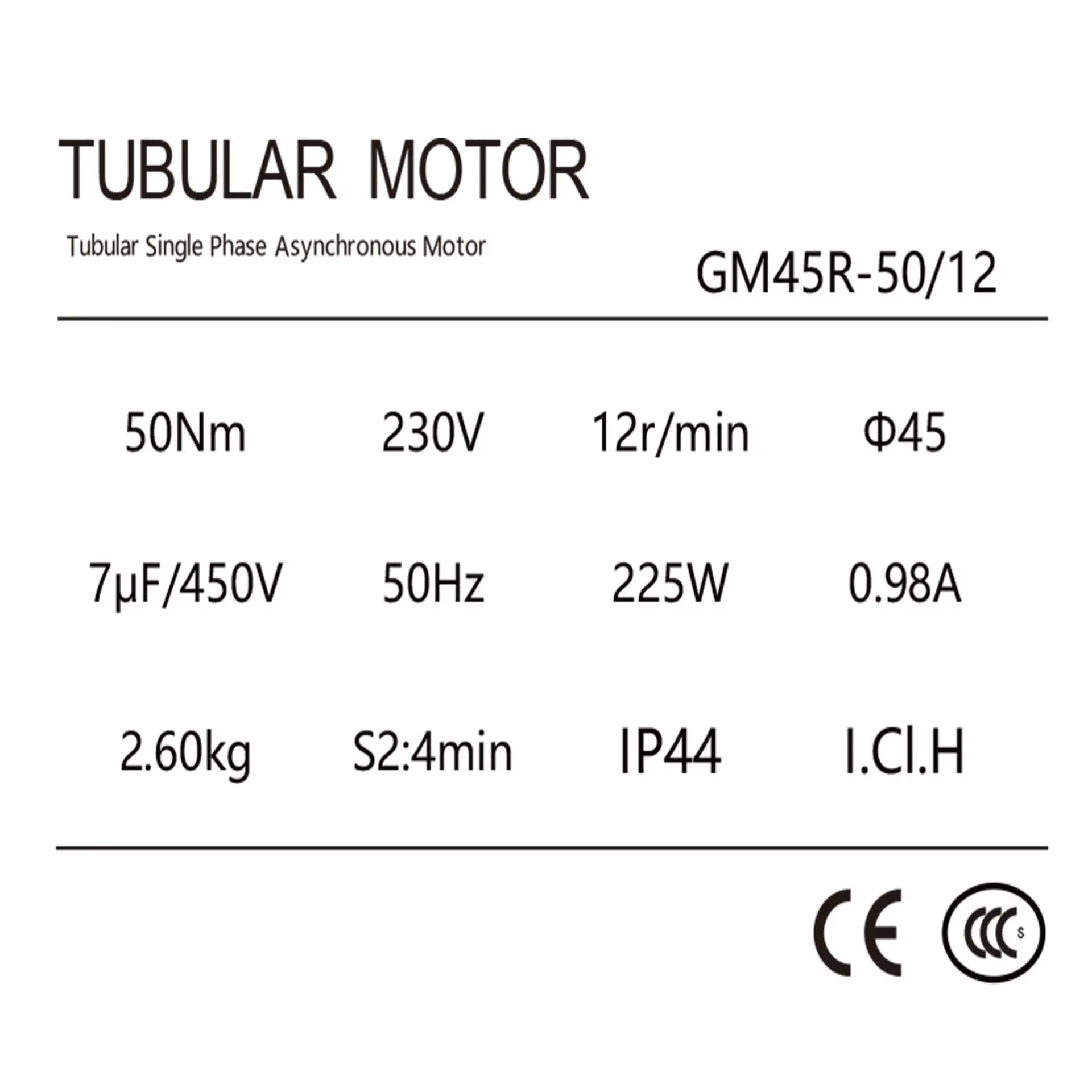 Imagem -02 - Motor de Cortina 45r50n para Abertura e Fechamento 230v 225w Cortina Elétrica de Elevação Motor Tubular Persiana de Rolo