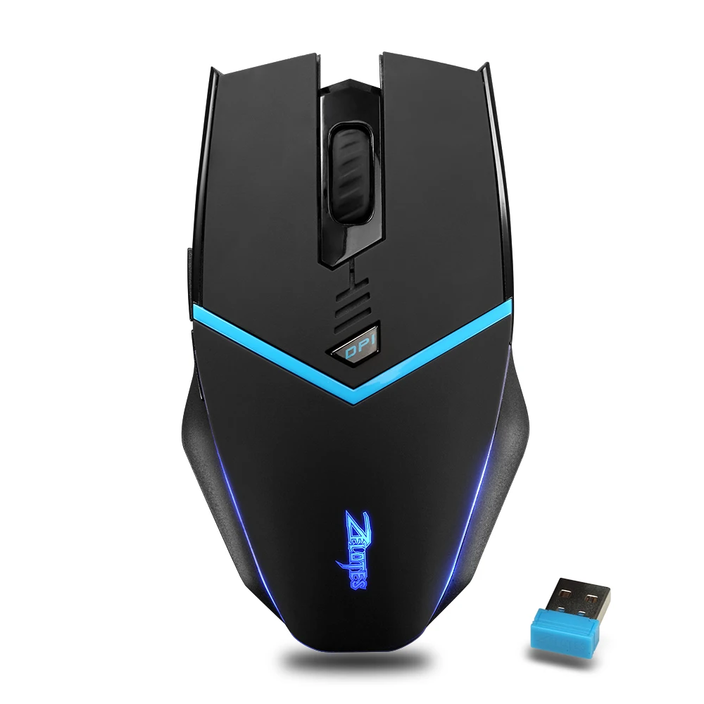 Wireless Gaming Mouse Computer Wireless Receiver Mouse PC Mause Ergonomic Mouse 2400DPI Blue Light USB Optical Mice For Laptop