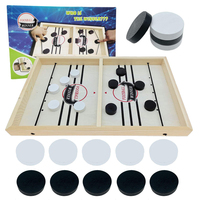 Fast Sling Puck Game Paced Wooden Table Hockey Winner Games Interactive Chess Toys For Adult Children Desktop Battle Board Game