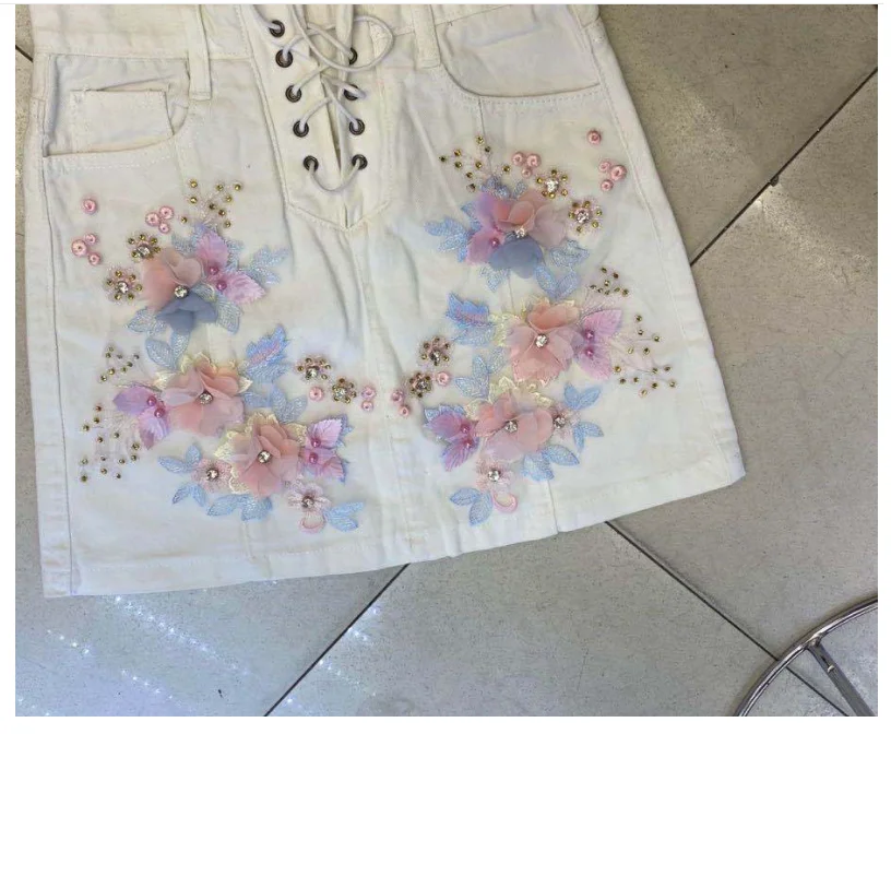 2 piece Beaded Mesh Embroidery Cloth Patch Garment Accessories Flower Patch Patch Patch Hollow Embroidery Flower