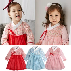 0-1 Yeard Old Traditional Baby Girls Dress Korean Hanbok Korea Fashion Style Stage Performance Clothing Infant Asian Rompers