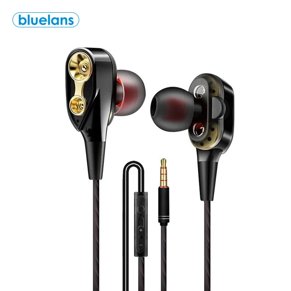 Balanced Armatured + Dynamic Earphones 2 Drivers Moving Coil Iron 3.5mm Universal In-Ear Wired Earphone Newest 3D Stereo Headset