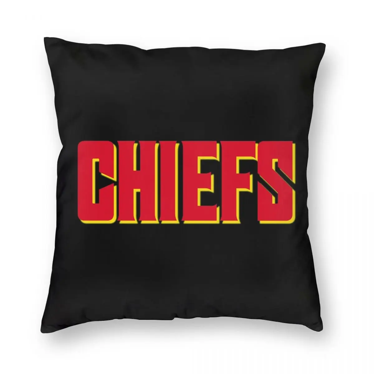 Kc Chiefs Square Pillowcase Polyester Linen Velvet Creative Zip Decor Throw Pillow Case Car Cushion Cover