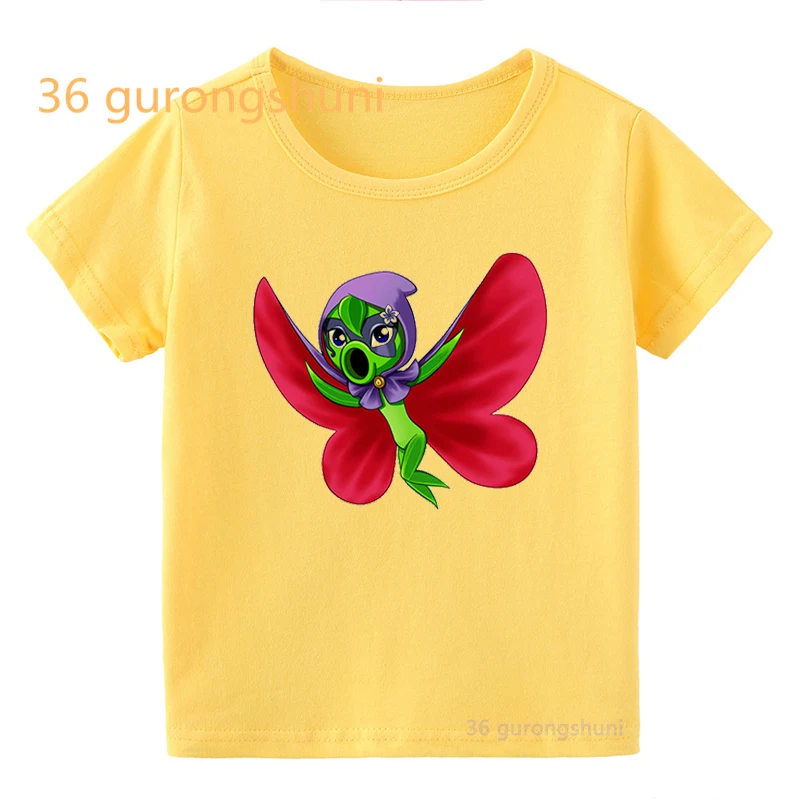 

free shipping kids t shirt for boys t shirts children clothing girl cute kawaii Baby t-shirts yellow tops for girls clothes 865