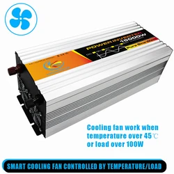 15000W Car Power Inverter DC 12V/24V/48V/60V to AC 220V Pure Sine Wave Inversor 12 V 220 V Auto Car  Convertor Invertor