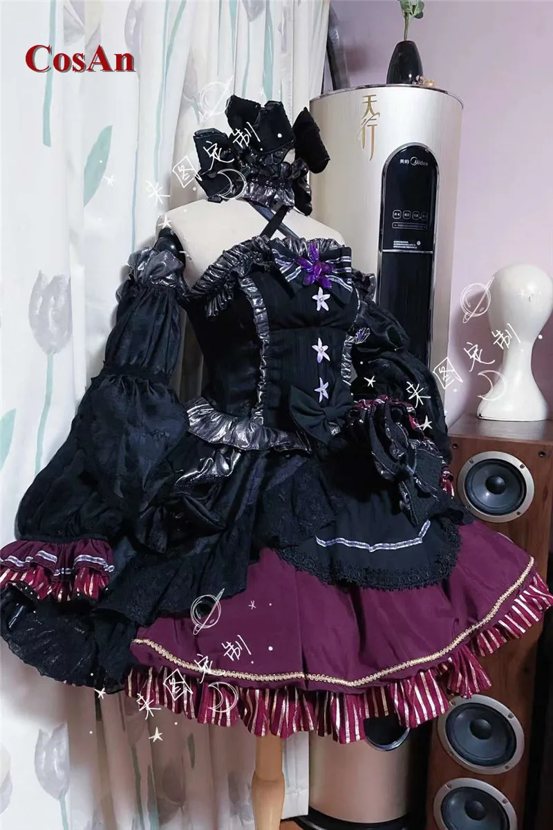 Hot Anime VTuber Hololive Murasaki Shion Cosplay Costume Sweet Gothic Lolita Dress Activity Party Role Play Clothing Custom-Make