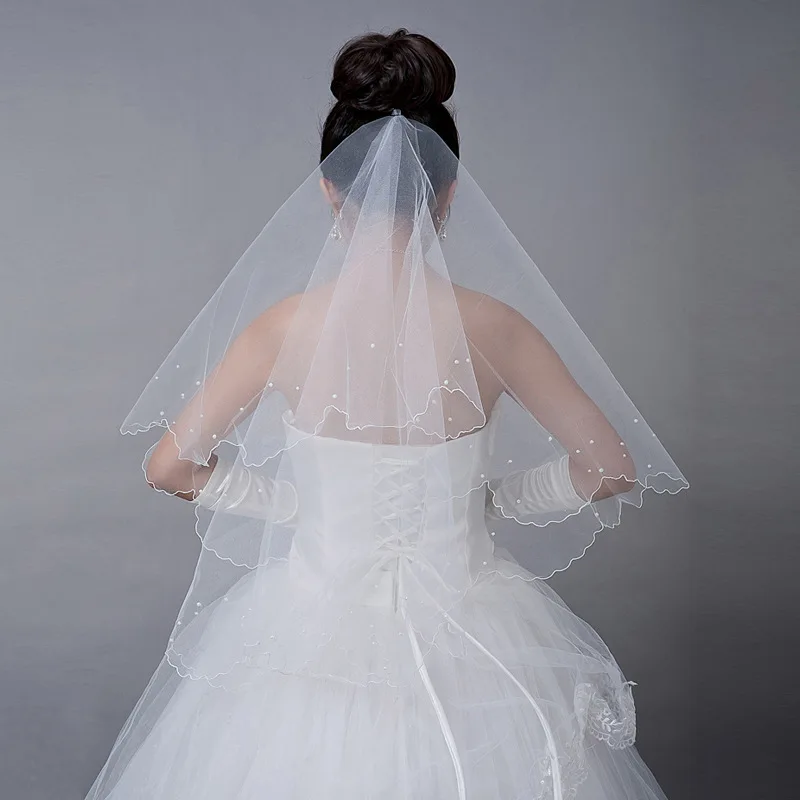 Véu de casamento elegante marfim branco véu de noiva acessórios de casamento voile mariage velo novia welon slubny véu de noiva 2025 sluier