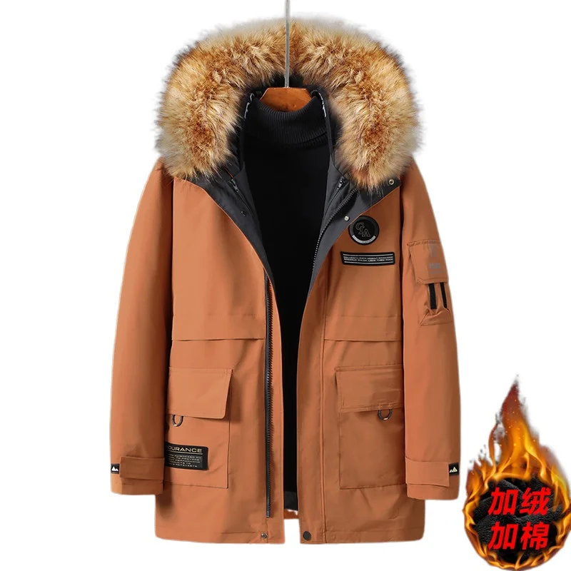 -30 degrees new High Quality Men Plus fleece liner Jacket Winter three-piece Coat Thick Parkas Casual Plus Size 8XL 9XL 10XL