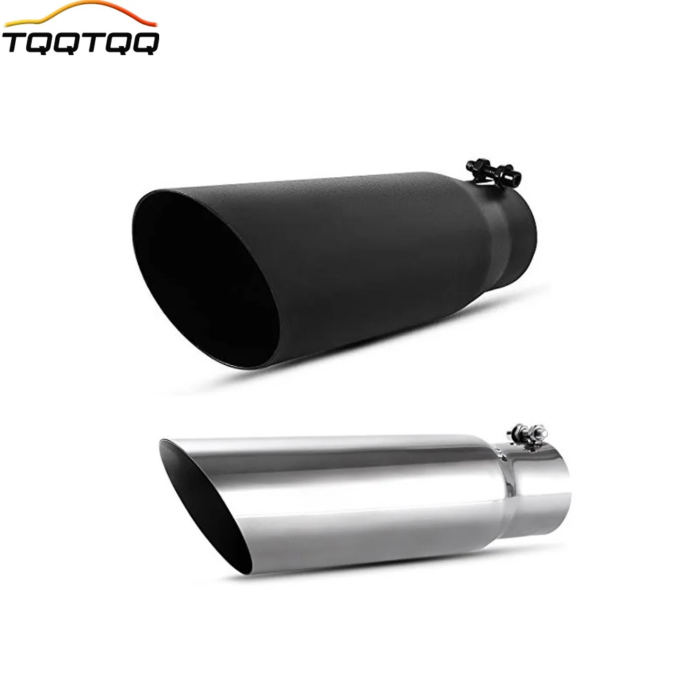 

Exhaust Tip, 2.75"/6.98cm Inlet 3.5"/8.89cm Outlet 12" Overall Length Stainless Steel Exhaust Tips Chrome-Plated Finish Tailpipe