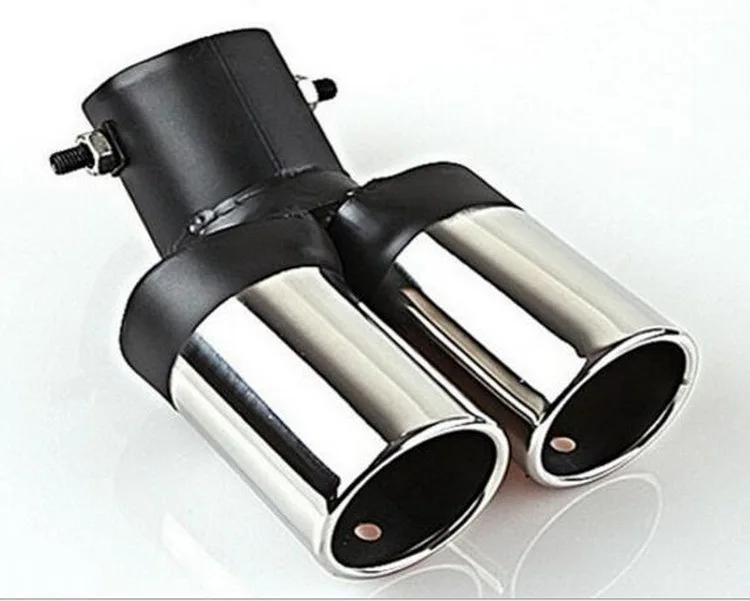 

For Chevrolet Cruze Ford Focus Carnival One out two double exhaust pipe muffler tail throat Exhaust rear tail muffler tip tube