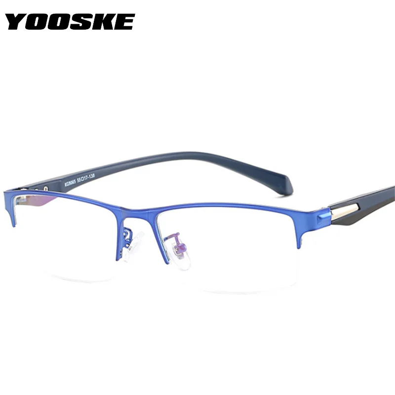 YOOSKE Myopia Glasses Frame Women Men Metal Student Finished Short-sighted Eyewear -1 -1.5 -2 -2.5 -3 -3.5 -4 -5 -5.5 -6