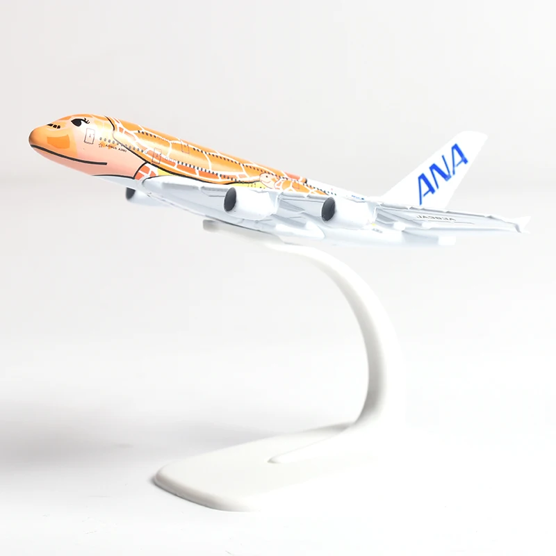 JASON TUTU 16CM ANA meer schildkröte malerei Airbus A380 Flugzeug Modell Flugzeug Modell Diecast Metall Flugzeuge Modell Alle Nippon airways