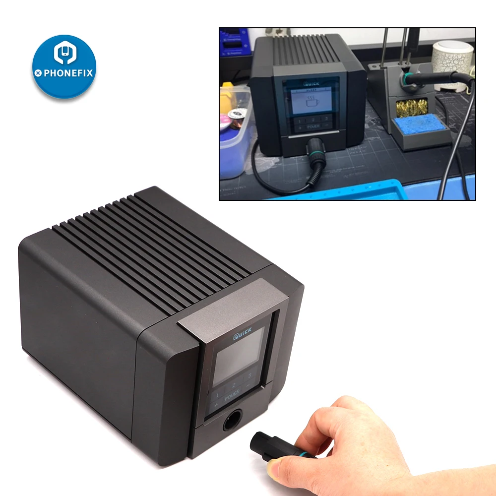 QUICK TS1200A ตะกั่ว-ฟรีสถานีบัดกรีไฟฟ้า Micro Soldering เหล็ก120W Anti-Static Soldering 8วินาที Fast เครื่องทำความร้อน