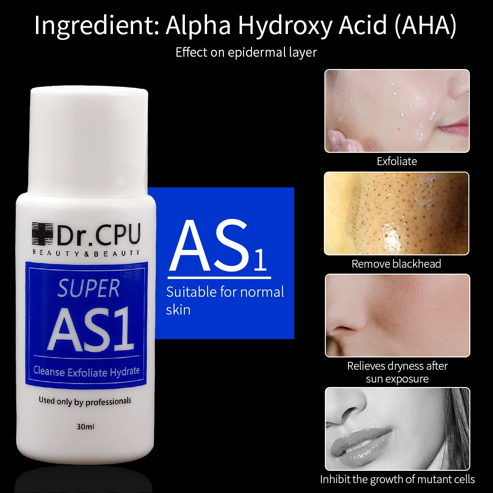 30ML High Concentrated Aqua Peeling Solution AS1 SA2 AO3 For Hydra Dermabrasion Beauty Machine Facial Skin Care Strong Cleansing