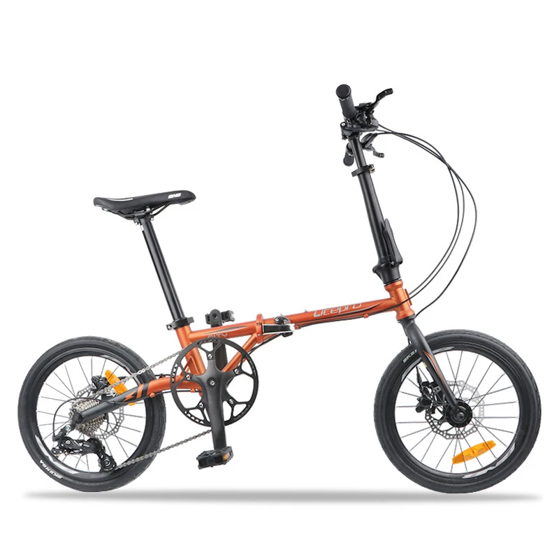 Folding Bike 16 Inch 9 Speed Disc Brake bicycle chrome molybdenum steel Portable 406 folding Bicycle