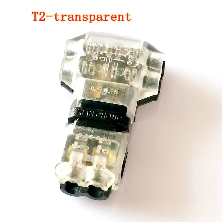 5pcs 2 Pin 2 Way dc/ac 300v 10a Universal Compact Fio Fiação do Conector em FORMA de T Condutor Terminal Block Com Lever AWG 18-24